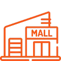 Industrial warehouses for shopping centers
